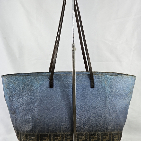 FENDI Zucca Spalmati Ombre Roll Tote Tobacco Nebula - Picture 6 of 12